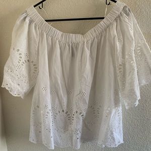 H&M white off the shoulder blouse size large